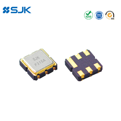 فیلتر SAW مدل DCC6C با فرکانس 433.92 مگاهرتز، ابعاد 3x3 میلی‌متر، دارای استاندارد AEC-Q200، مناسب برای خودرو